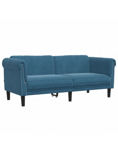 Set di Divani 2 pz Blu in Velluto
