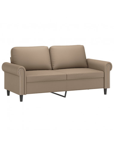 Set di Divani 2 pz con Cuscini Cappuccino in Similpelle