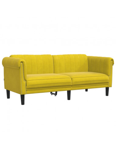 Set di Divani 2 pz Giallo in Velluto