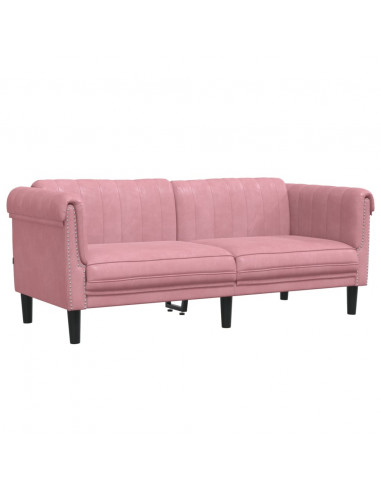 Set di Divani 2 pz Rosa in Velluto