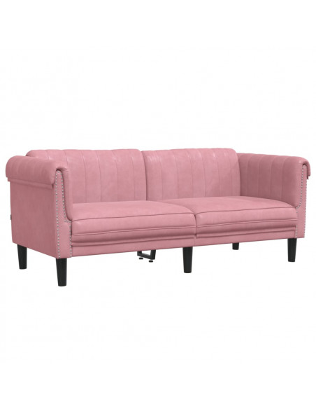 Set di Divani 2 pz Rosa in Velluto