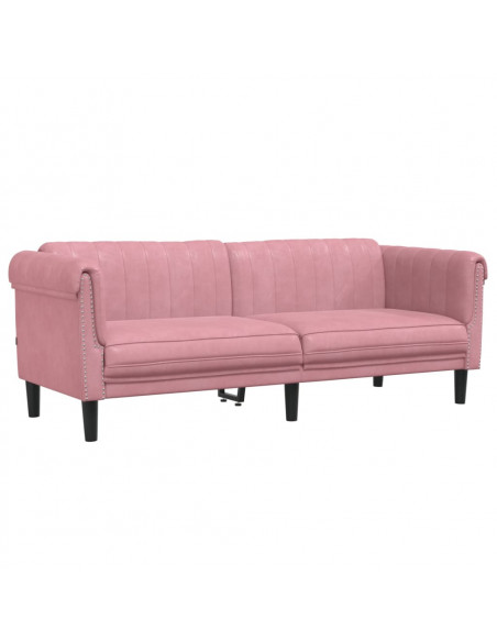 Set di Divani 2 pz Rosa in Velluto