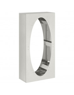 Rastrelliera per Legna da Ardere 50x23x100 cm in Acciaio Inox 2