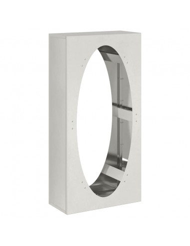 Rastrelliera per Legna da Ardere 50x23x100 cm in Acciaio Inox