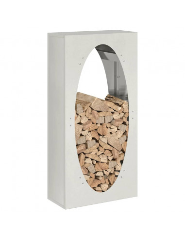 Rastrelliera per Legna da Ardere 50x23x100 cm in Acciaio Inox