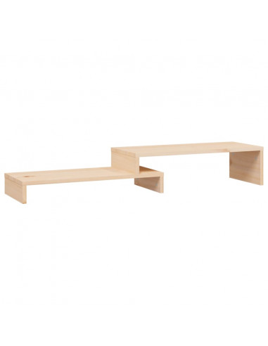 Supporto per Monitor (52-101)x22x14 cm Legno Massello di Pino