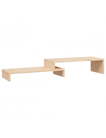 Supporto per Monitor (52-101)x22x14 cm Legno Massello di Pino