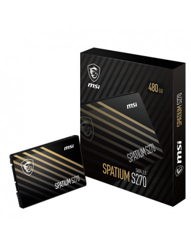 MSI SPATIUM S270 SATA 2.5 480GB drives allo stato solido 2.5" Serial ATA III 3D NAND