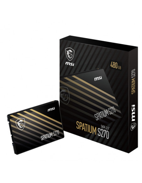MSI SPATIUM S270 SATA 2.5 480GB drives allo stato solido 2.5" Serial ATA III 3D NAND