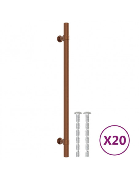 Maniglie per Mobili 20 pz Bronzo 224 mm in Acciaio Inox