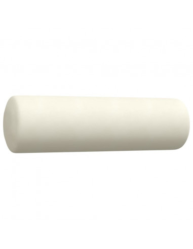 Set di Divani 3 pz con Cuscini e Rinforzi Crema in Velluto