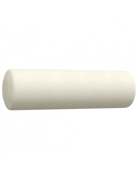 Set di Divani 3 pz con Cuscini e Rinforzi Crema in Velluto