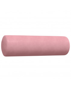 Set di Divani 3 pz con Cuscini e Rinforzi rosa in Velluto 2
