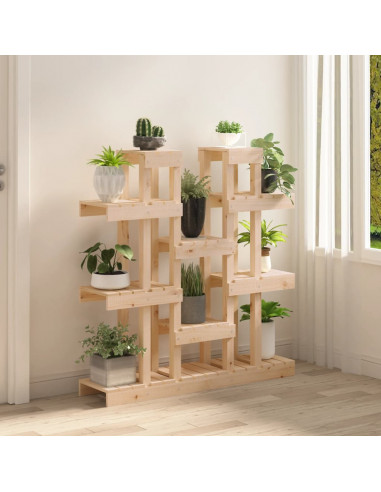 Supporto per Piante 104,5x25x109,5 cm in Legno Massello di Pino