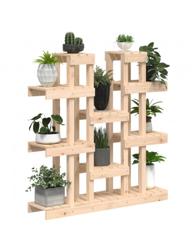 Supporto per Piante 104,5x25x109,5 cm in Legno Massello di Pino