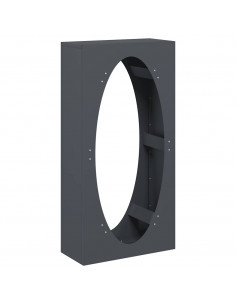 Rastrelliera per Legna da Ardere Antracite 50x23x100 cm 2