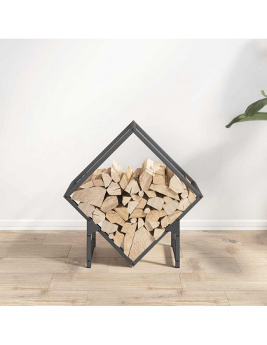 Rastrelliera per Legna da Ardere Antracite 50x25x50 cm