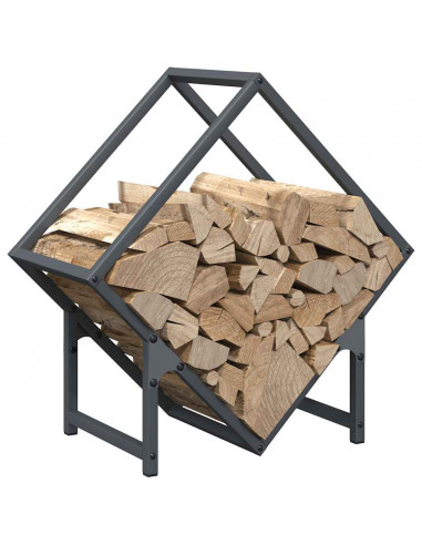 Rastrelliera per Legna da Ardere Antracite 50x25x50 cm