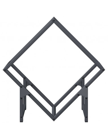 Rastrelliera per Legna da Ardere Antracite 50x25x50 cm
