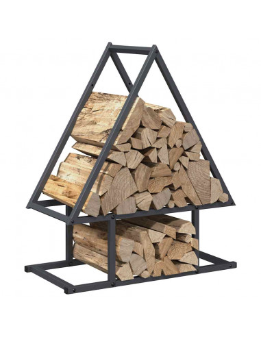 Rastrelliera per Legna da Ardere Antracite 50x25x60 cm