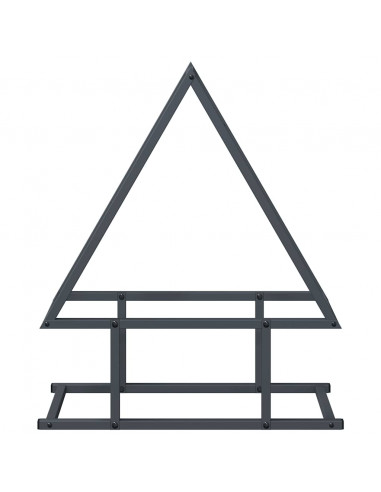 Rastrelliera per Legna da Ardere Antracite 50x25x60 cm