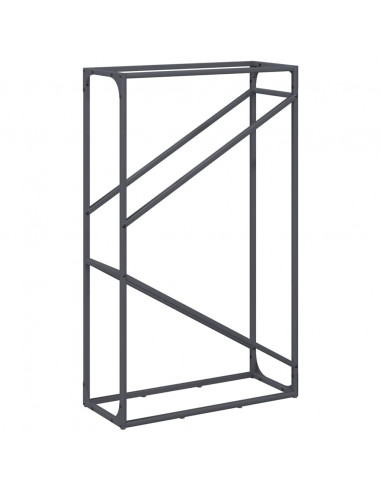 Rastrelliera per Legna da Ardere Antracite 60x25x100 cm
