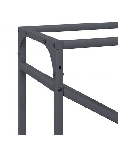 Rastrelliera per Legna da Ardere Antracite 60x25x100 cm