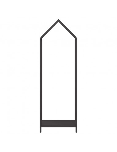 Rastrelliera per Legna da Ardere Nera 40x25x120 cm