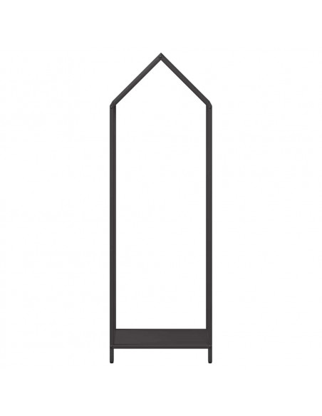 Rastrelliera per Legna da Ardere Nera 40x25x120 cm
