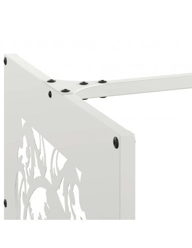 Rastrelliera per Legna da Ardere Bianca 40x40x40 cm