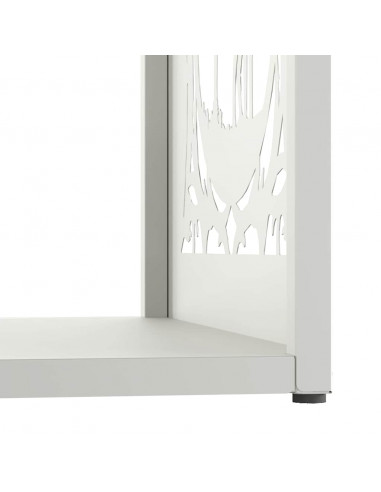 Rastrelliera per Legna da Ardere Bianca 40x40x40 cm