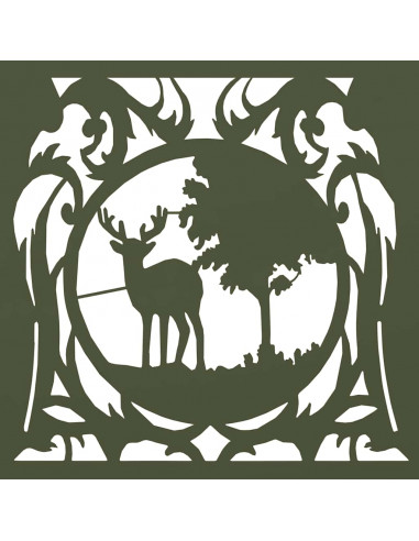 Rastrelliera per Legna da Ardere Verde Oliva 40x40x40 cm