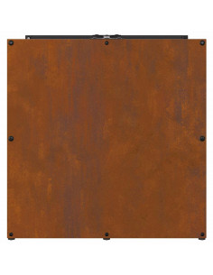 Rastrelliera per Legna da Ardere 40x40x40 cm in Acciaio Corten 2