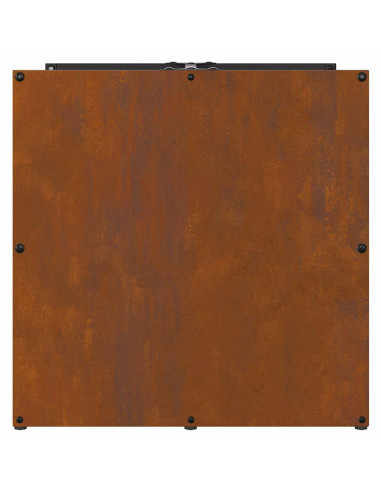 Rastrelliera per Legna da Ardere 40x40x40 cm in Acciaio Corten