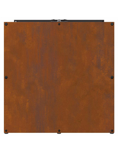 Rastrelliera per Legna da Ardere 40x40x40 cm in Acciaio Corten