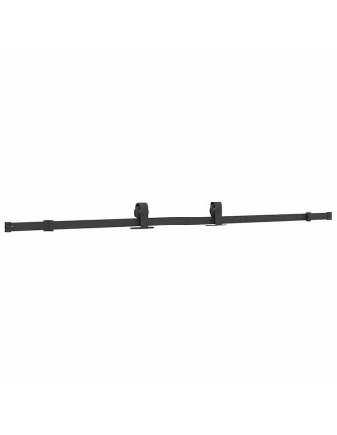 Porta Scorrevole con Ferramenta Nera 102,5x205 cm in Vetro ESG