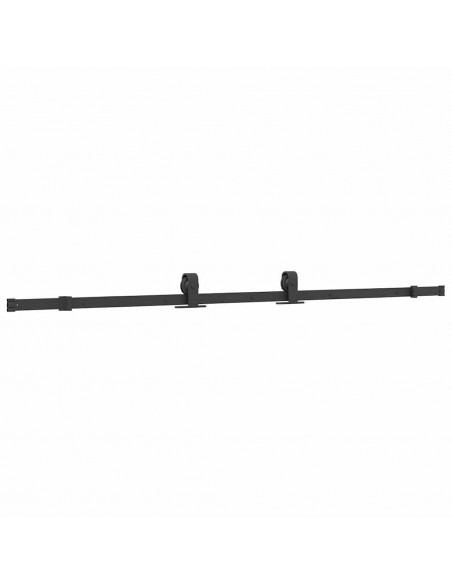 Porta Scorrevole con Ferramenta Nera 102,5x205 cm in Vetro ESG