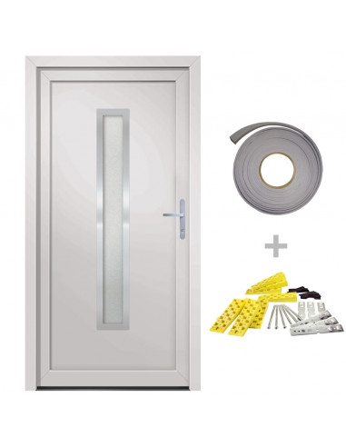 Porta Ingresso Bianca 88x200 cm in PVC