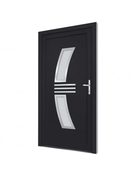 Porta Ingresso Antracite 98x208 cm in PVC