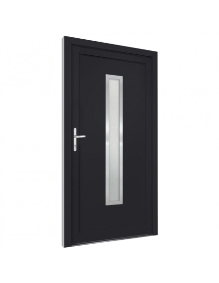 Porta Ingresso Antracite 98x208 cm in PVC