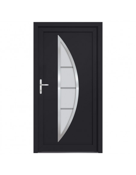 Porta Ingresso Antracite 98x190 cm in PVC