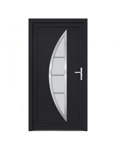 Porta Ingresso Antracite 98x190 cm in PVC