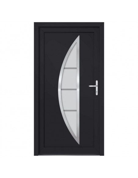 Porta Ingresso Antracite 98x190 cm in PVC
