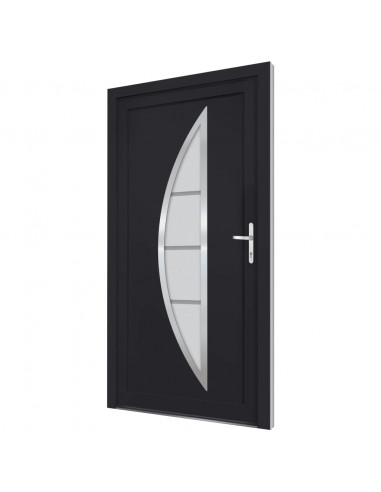 Porta Ingresso Antracite 98x190 cm in PVC