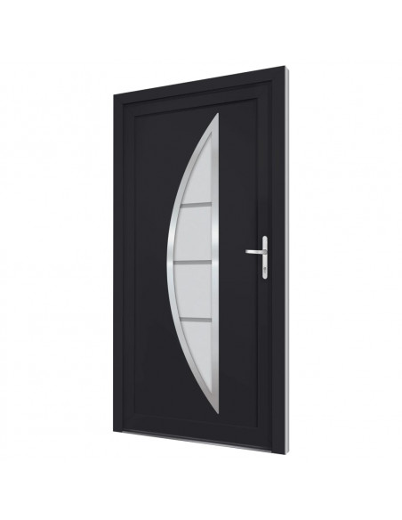 Porta Ingresso Antracite 98x190 cm in PVC