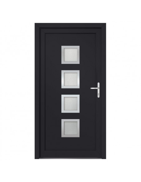 Porta Ingresso Antracite 108x208 cm in PVC
