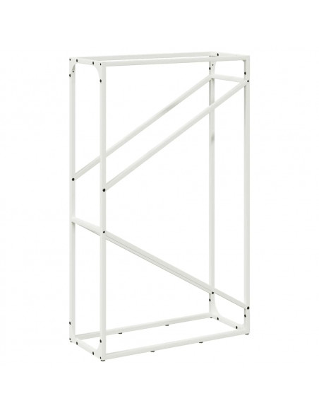 Rastrelliera per Legna da Ardere Bianca 60x25x100 cm