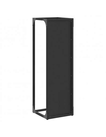 Rastrelliera per Legna da Ardere Nera 25x25x80 cm