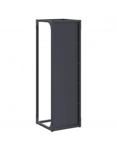 Rastrelliera per Legna da Ardere Antracite 25x25x80 cm 2