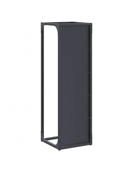 Rastrelliera per Legna da Ardere Antracite 25x25x80 cm